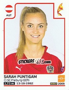 Sticker Sarah Puntigam - Women's Euro 2017 The Netherlands n. 228 - Panini
