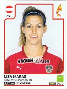 Sticker Lisa Makas - Women's Euro 2017 The Netherlands n. 231 - Panini
