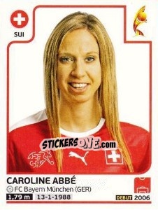 Sticker Caroline Abbé - Women's Euro 2017 The Netherlands n. 243 - Panini
