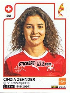Sticker Cinzia Zehnder - Women's Euro 2017 The Netherlands n. 245 - Panini