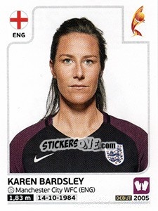 Cromo Karen Bardsley - Women's Euro 2017 The Netherlands n. 257 - Panini