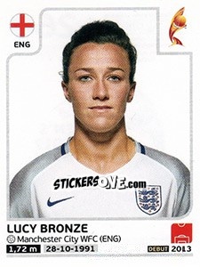 Sticker Lucy Bronze - Women's Euro 2017 The Netherlands n. 260 - Panini