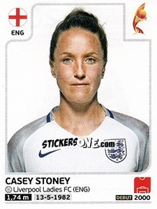 Figurina Casey Stoney - Women's Euro 2017 The Netherlands - Panini