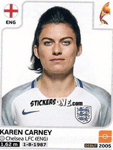 Sticker Karen Carney - Women's Euro 2017 The Netherlands n. 267 - Panini