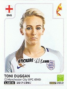 Sticker Toni Duggan - Women's Euro 2017 The Netherlands - Panini