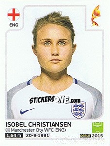 Sticker Isobel Christiansen - Women's Euro 2017 The Netherlands - Panini