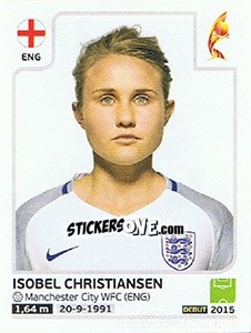 Sticker Isobel Christiansen - Women's Euro 2017 The Netherlands n. 273 - Panini