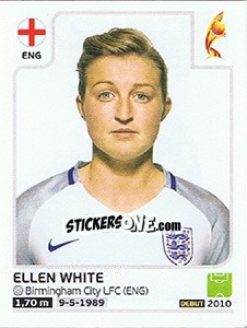 Sticker Ellen White - Women's Euro 2017 The Netherlands n. 274 - Panini