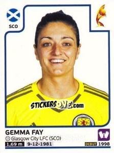 Sticker Gemma Fay - Women's Euro 2017 The Netherlands - Panini