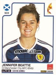 Sticker Jennifer Beattie - Women's Euro 2017 The Netherlands n. 280 - Panini