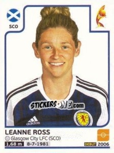 Sticker Leanne Ross - Women's Euro 2017 The Netherlands n. 285 - Panini