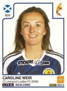 Sticker Caroline Weir - Women's Euro 2017 The Netherlands n. 288 - Panini