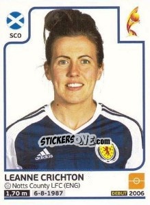 Sticker Leanne Crichton - Women's Euro 2017 The Netherlands n. 289 - Panini