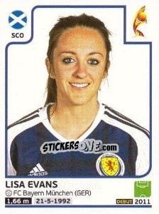 Sticker Lisa Evans - Women's Euro 2017 The Netherlands n. 291 - Panini