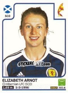 Sticker Elizabeth Arnot - Women's Euro 2017 The Netherlands n. 294 - Panini