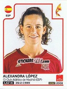 Sticker Alexandra López - Women's Euro 2017 The Netherlands n. 302 - Panini