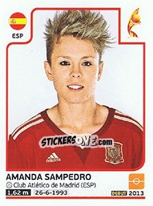 Sticker Amanda Sampedro - Women's Euro 2017 The Netherlands n. 304 - Panini