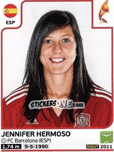 Sticker Jennifer Hermoso - Women's Euro 2017 The Netherlands n. 310 - Panini