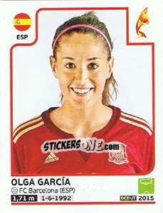 Sticker Olga García - Women's Euro 2017 The Netherlands n. 311 - Panini