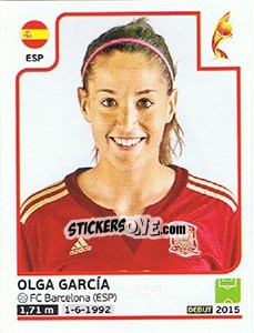 Cromo Olga García - Women's Euro 2017 The Netherlands - Panini