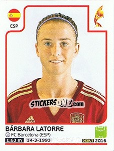 Cromo Bárbara Latorre - Women's Euro 2017 The Netherlands - Panini