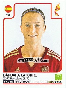 Figurina Bárbara Latorre - Women's Euro 2017 The Netherlands - Panini