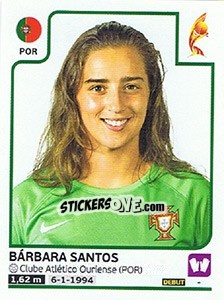Cromo Bárbara Santos - Women's Euro 2017 The Netherlands n. 318 - Panini