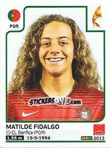 Sticker Matilde Fidalgo - Women's Euro 2017 The Netherlands n. 319 - Panini
