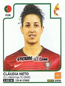 Sticker Cláudia Neto - Women's Euro 2017 The Netherlands n. 323 - Panini