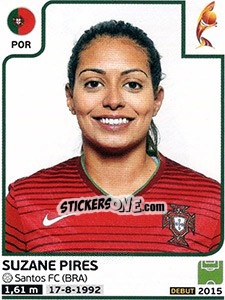 Sticker Suzane Pires - Women's Euro 2017 The Netherlands n. 329 - Panini
