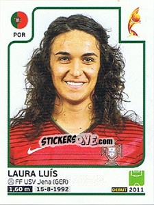 Figurina Laura Luís - Women's Euro 2017 The Netherlands - Panini