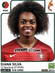 Sticker Diana Silva - Women's Euro 2017 The Netherlands n. 332 - Panini