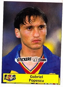 Sticker Gabriel Popescu - Star Publishing Euro 2000. European Football Championship n. 24 - NO EDITOR