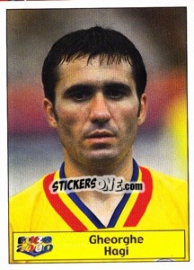 Sticker Gheorghe Hagi - Star Publishing Euro 2000. European Football Championship n. 27 - NO EDITOR