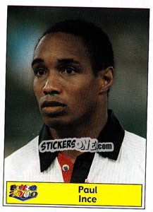 Sticker Paul Ince - Star Publishing Euro 2000. European Football Championship n. 55 - NO EDITOR