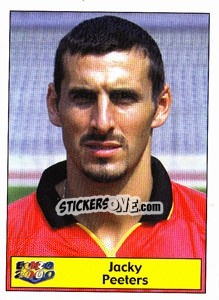 Sticker Jacky Peeters - Star Publishing Euro 2000. European Football Championship - NO EDITOR