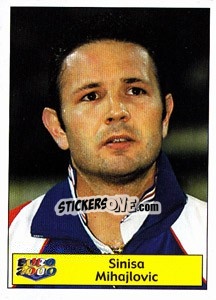 Sticker Sinisa Mihajlovic - Star Publishing Euro 2000. European Football Championship n. 143 - NO EDITOR