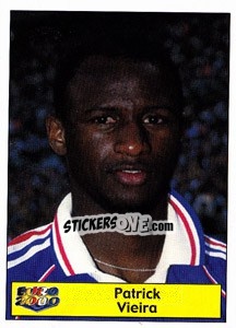 Sticker Patrick Vieira - Star Publishing Euro 2000. European Football Championship n. 204 - NO EDITOR