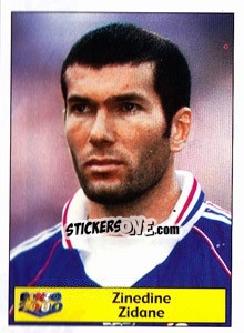 Sticker Zinedine Zidane - Star Publishing Euro 2000. European Football Championship n. 207 - NO EDITOR