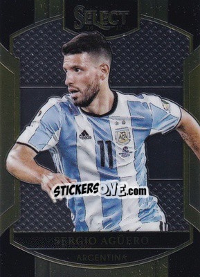 Sticker Sergio Aguero - Select Soccer 2016-2017 n. 19 - Panini