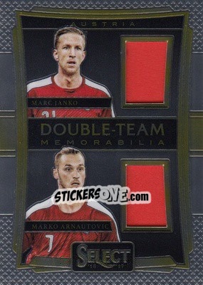 Sticker Marko Arnautovic / Marc Janko - Select Soccer 2016-2017 n. DT-AJ - Panini