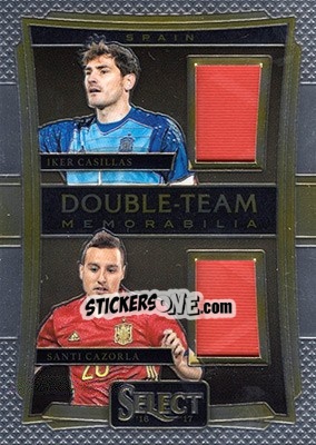 Sticker Iker Casillas / Santi Cazorla - Select Soccer 2016-2017 n. DT-CC - Panini