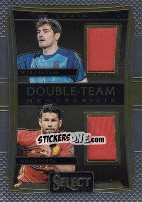 Sticker Diego Costa / Iker Casillas - Select Soccer 2016-2017 n. DT-DCC - Panini