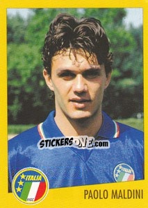 Sticker Paolo Maldini - AZZURRI CON IP 1982-1998 n. 38 - Merlin