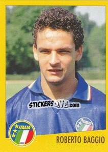 Sticker Roberto Baggio - AZZURRI CON IP 1982-1998 n. 44 - Merlin
