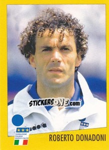 Sticker Roberto Donadoni - AZZURRI CON IP 1982-1998 n. 64 - Merlin