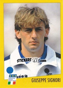 Figurina Giuseppe Signori - AZZURRI CON IP 1982-1998 - Merlin