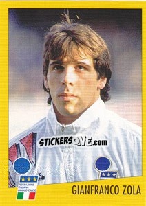 Sticker Gianfranco Zola - AZZURRI CON IP 1982-1998 n. 69 - Merlin