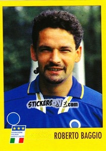 Sticker Roberto Baggio - AZZURRI CON IP 1982-1998 n. P3 - Merlin