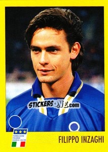 Sticker Filippo Inzaghi - AZZURRI CON IP 1982-1998 n. P17 - Merlin